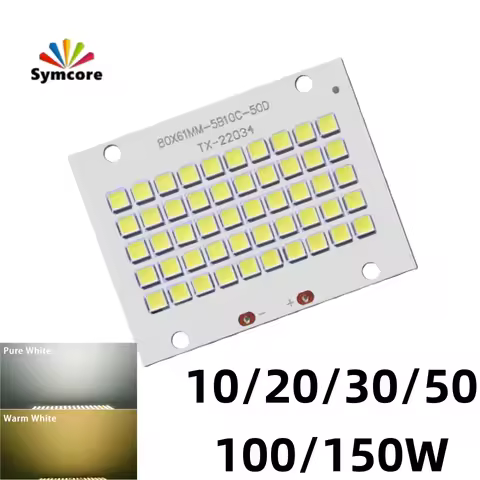 LED Lamp Chip SMD5054 Light Beads 20W 30W 50W 100W 150W PCB Board DIY For Outdoor Floodlight Pure Wh