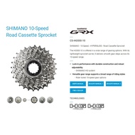 SHIMANO TIAGRA CASSETTE 10 SPEED - CS-HG500-10 GRX CASSETTE 12-28T / 11-32T