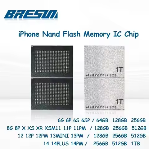 64G 128G 256G 512GB 1TB HDD Nand Flash memory IC chip For iPhone 12 13 Series 14 15 16Pro/Max/Mini 6