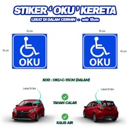 DIY OKU sign sticker, OKU car sticker, Pelekat Cermin Kereta OKU