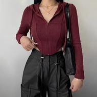 PLATINUM WORLD Jacket knitWanita Knitwear Top Outer Cardigan Long Slim Fit B4