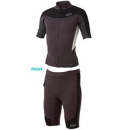 AQA 男款1mm短袖防寒衣+Sealux男裝保暖短褲 1.5mm 衝浪潛水浮潛游泳