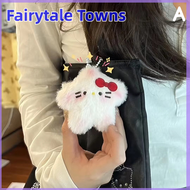 🔥🔥🔥Fairytale Towns Kawaii Sanrios Pachacco Keychain Girls Home Decor Doll Bags Pendent Cartoon Cute Blusher Dog Soft Stuffed Plushies Keyring Toys
