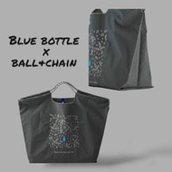 日本 藍瓶Blue Bottle x ball&chain聯名刺繡環保購物手提袋/手提包