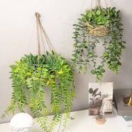 1/2pcs Artificial Hanging Eucalyptus Leaves, Made Of Polyester Fiber, Artificial Plants, Two Shapes 