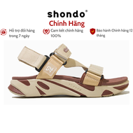 Giày Sandals Shondo nam nữ F8 Ver.2 Be Nâu F8M2929