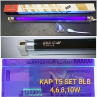 SET T5 ULTRAVIOLET BLB Lamp Complete Money Test GOLD STAR 4w 6w 8w 10w 14w Check Money/ Glow In the 