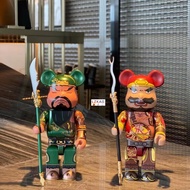 Be@rbrick 400% - Zhang Fei Zhang eight snake lance Guan Yu Green Dragon Crescent Blade 28 cm GuanYu Gear Joint ABS Bearbrick Collections Gift Action Figure