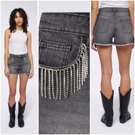 RE625 Terran*va Rhinest*nes Short Jeans X121