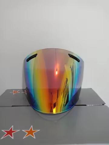 Motorcycle Half Helmet Visor Fitting For Arai Motorbike Helmets Lens Transparent Black Rainbow Color