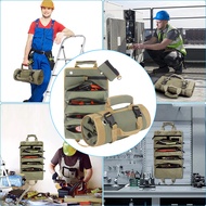 Tool Storage Bag Tool Bag Large Capacity Waterproof Tool Roll Up Bag with Multi-compartments and Hea