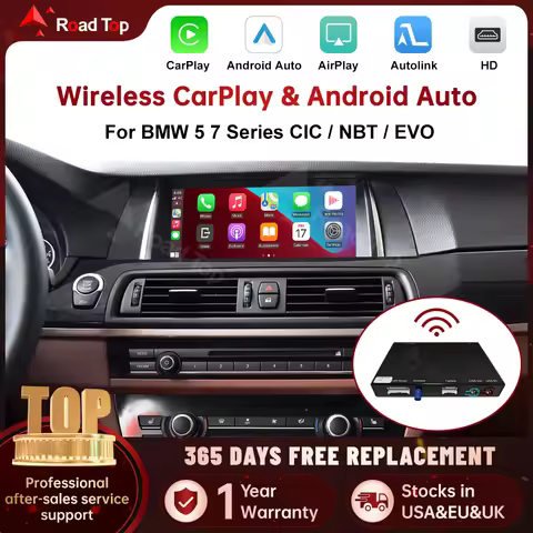 RoadTop Wireless CarPlay for BMW Series 5 7 F10 F11 F07 GT F01 F02 F03 F04 2009-2020 with Android Mi