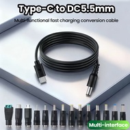 Type-c to DC 5V Power Cord Switch Charging Cable With 14 Extra Interchangeable Multi-Functional Plug