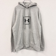 UNDER ARMOUR 運動衫/連帽衫，帶大 logo，灰色，XL 碼，古著。