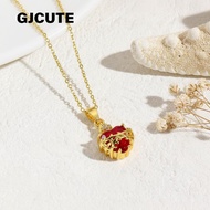 GJCUTE Brass Charm Pendant Ex Voto Heart Red Cubic Zirconia For DIY Nelace Keychains Jewelry Making 