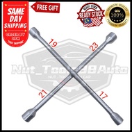 Heavy Duty Cross Spanar Universal 17/19/21/23MM All Car /Truck Lug Wrench Tyre Opener Spanar Pembuka