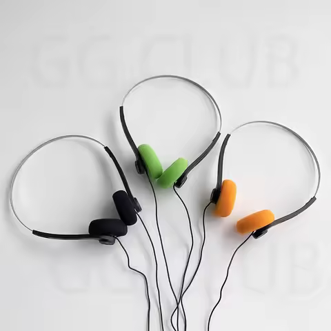 Fashion Classic Vintage-80's Headphones Sports Portable Wired Walkman ABS Adjustable Wired Small Hea