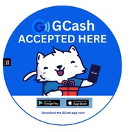 Gcash Accepted here Vynil sticker waterproof 8 diamer,gcash cash in cash out