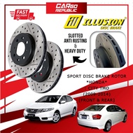 Illusion Sport Disc Brake Rotor Illusion Honda City TMO Front (Depan) & Rear (Beakang) 100% Original