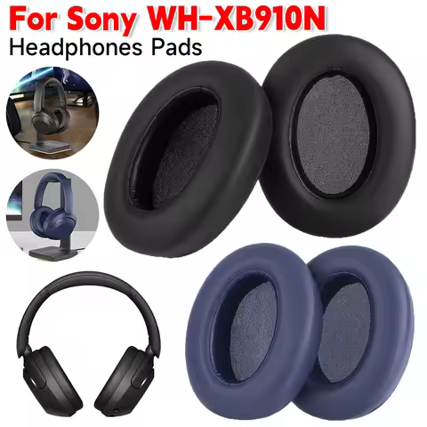 For Sony WH-XB910N Headphones Replacement Ear Pads Cushion Cover Protein Leather Headphones Ear Cush