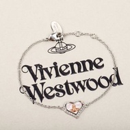 🩷現貨 💜全新Vivienne Westwood ROXANNE PENDANT NECKLACE 粉色桃心 土星 浮雕吊墜項鍊 女款銀色