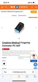 （包平郵)Creative medical fingertip oximeter 血氧測量儀