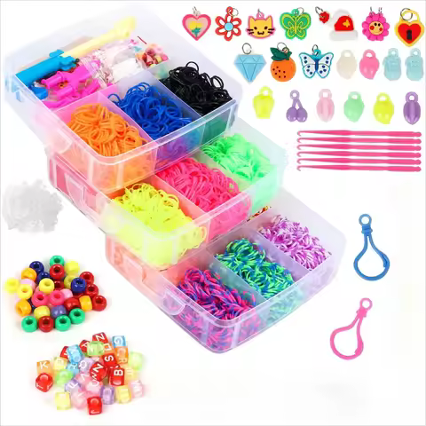 4500+ Rubber Band Bracelet Making Kit, Rubber Loom Bands Refill Set, Friendship Bracelets Making Kit