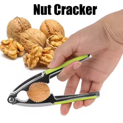 HILIFE Quick Walnut Cracker Nut Cracker Stainless Steel Nutcracker Pine Pecan Hazelnut Plier Sheller