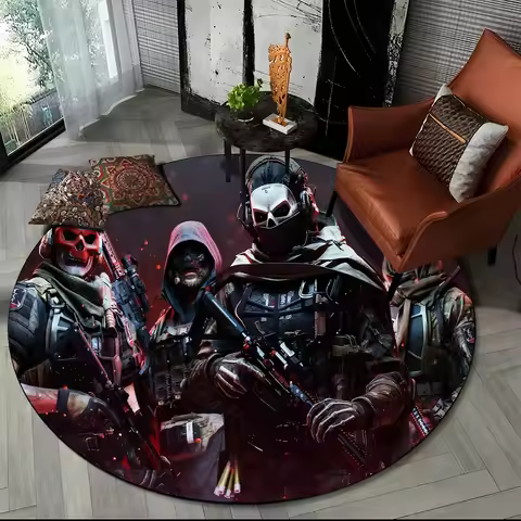 COD, Call of Duty Game ,Gamer Round Area Rug,Circle Carpet Rug for Living Room Children's Bedroom So