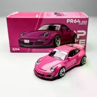 POPRACE 1/64 Porsche 911 RWB 997 Pink Alloy Diecast Car Model Toy Birthday Gift