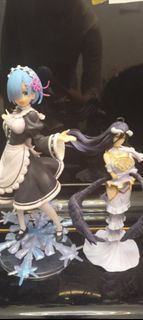 平放$80@2！！雷姆 從零開始的異世界生活 雅兒見德 Re:Zero Rem & Overlord Albedo Figure 可換 二手/一番賞/景品/公仔/模型/手辦/盲盒/扭蛋/gk/比例模型
