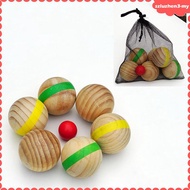 [SzluzhenbcMY] 7 Piece Bocce Ball Set Sports Playground Balls Fun Games Durable Accessories Grass Wo