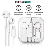 JQVITEK T77 Type‑C Wired Earphone Semi‑In‑Ear 13mm Driver Mic Volume Control Hi‑Fi CD Sound for Phon