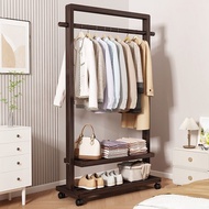 Floor-standing Removable Coat Rack Bedroom Hanger Indoor Drying Influencer New Chinese Household 34R