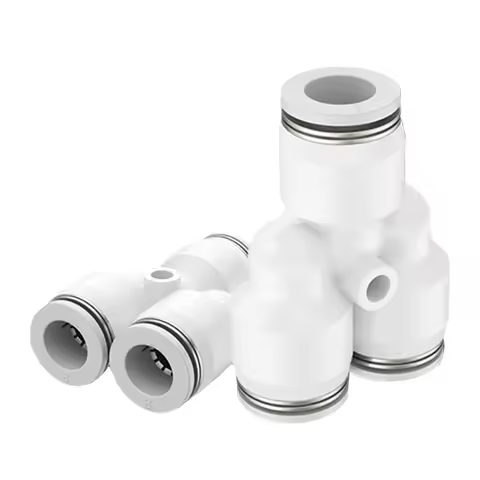 PY PW Pneumatic Quick Connect Tee Y Joint 4mm 6mm 8mm 10mm 12mm 14mm 16mm Pipe Air Pipe PU Hose Plas