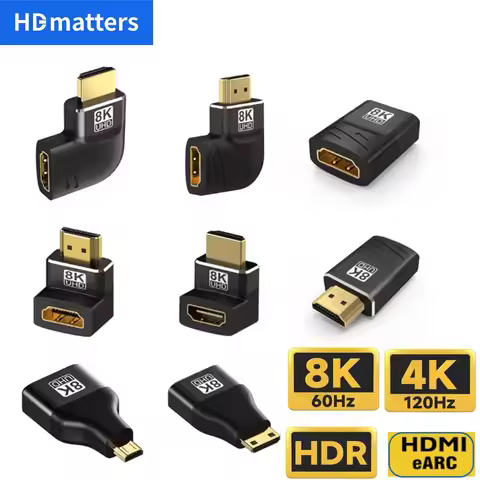 8K HDMI 2.1 Cable Adapter 4K 120Hz HDMI 2.1 Cable Coupler 8K HDMI 2.1 Port Saver HDMI 2.1 Extension 