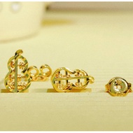 916 Gold Simple Fashion Abacus Hulu Earring / 916Emas Anting Sempoa Hulu / 916黄金精致算盘葫芦耳环