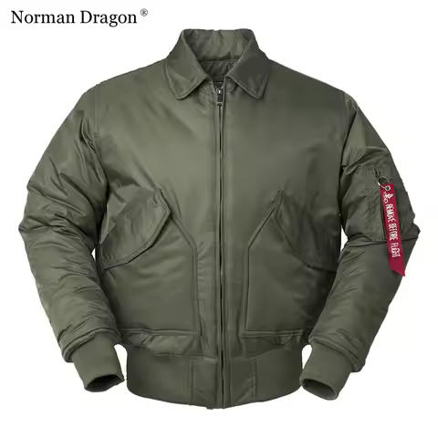 CWU/45P high quality thick nylon mens bomber jacket winter green black padded pilot flight jacket wi