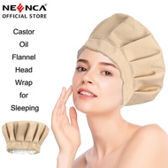 NEENCA Castor Oil Pack for Head Reusable Castor Oil Sleep Cap Castor Oil Compress with Elastic Strap