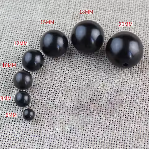 1pack Natural Black/Red Sandalwood Wood Round Beads 6-20mm Multi Size Bracelets Necklace Wooden Ball