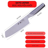 Dao nhà bếp Nhật Bản chính hãng cao cấp Dao thép trắng không rỉ 4CR13 đúc nguyên khối kèm hộp- BH 12