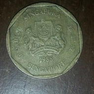uang kuno 1 Dollar 1988 Singapura