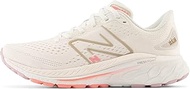 New Balance Women's Fresh Foam X 860 V13 Running Shoe, White/Light Gold Metallic/Grapefruit, 8 X-Wid