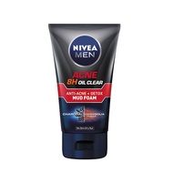 NIVEA Men Total Anti Acne Oil Control Mud Foam (100g)