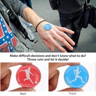 Referee Side Toss Coin Double Face Sports Football Pattern Soccer Volleyball Flip Coin Souvenirs lam