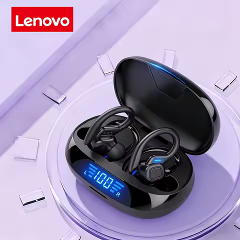 Lenovo Open-back Wireless Bluetooth Headphone Earhook Style Noise Cancelling Waterproof Sports Headp