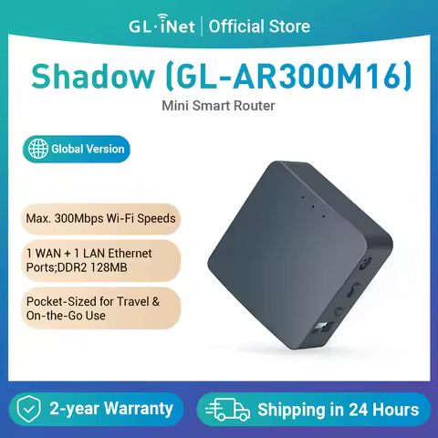 GL.iNet AR300M16(Shadow) Portable Mini Travel Wireless Pocket Router WiFi Router/Access Point/Extend