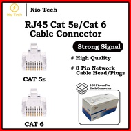 NioTech AMPT Network Cable RJ45 CAT5/CAT5E/CAT6 Modular Plug Connector | 100Pcs | Rj45 Connector Rj4