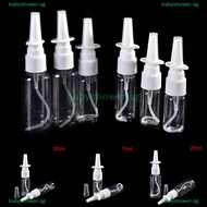 Babyshower 2x Transparent Plastic Nasal Pump  Bottles Mist Nose Bottles 10/20/30ml SG