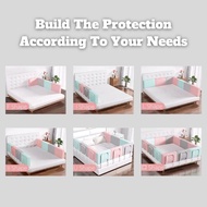 Soft Cushion Bed Safety Guardrail Bed Fence Gate Crib Rail Adjustable Penghadang Katil Pagar Sandar Kusyen Budak Bayi